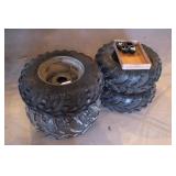 Set of 4 ATV Tires on Rims