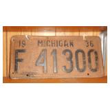 1936 License Plates