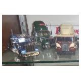 Toy Die Cast Trucks - 3 semi tractors