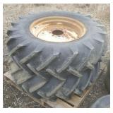 Power-Grip 14.9 x 26 Chevron tire with rim