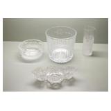 Group of Cut Glass Bowls, Candy Dishes, & Bud