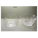 Large Leaded & Pressed Glass Bowls