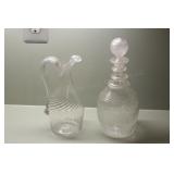 Clear Glass Pitcher & Decanter
