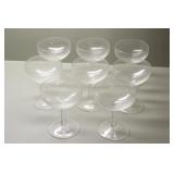 Set of 8 Hex-Stem Champagne Glasses