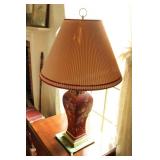 Square Floral Eastern Design Table Lamp w/Shade