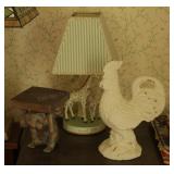 Group of Figures & Lamp