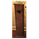 Tall Pine Storage Cabinet w/ Heart Accent