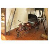 Vintage Hand Painted Doll Size Pedal Cart