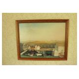 Framed Oil on Canvas Farm Scene