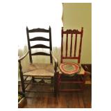 Pair of Vintage Cane Seat Chairs