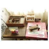 Group of Vintage Toys, Games & Stamp Kit