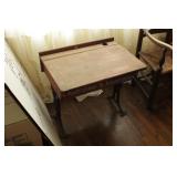 Vintage School Desk w/Adjustable Cast Legs