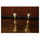 Pair of Matching Brass Table Lamps