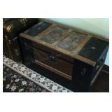 Vintage Trunk w/ Wood Binding
