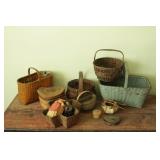 Group of small to medium baskets
