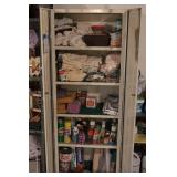 Contents of metal cabinet