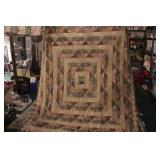 Queen size homemade quilt-machine stitched