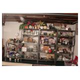 Group of 4 metal shelves