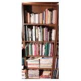 Wood bookshelf w/contents-books