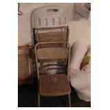 Group of 3 folding chairs