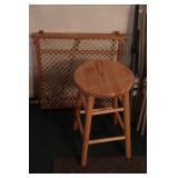 Wood stool & child safety gate