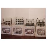 4 Currier & Ives Christmas village buildings