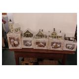 5 Currier & Ives Christmas village buildings