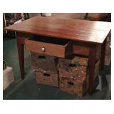 Pine table w/drawer