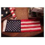 Group of 5 American flags