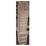 Group of plastic storage units