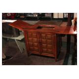 Wood retro sewing machine cabinet