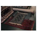 Group of 5 throw rugs