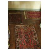 Group of 3 oriental style throw rugs