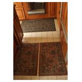 Group of 5 throw rugs