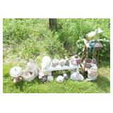 Group of garden decorations