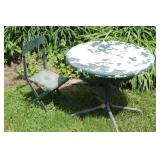 Child size patio table W/folding chair