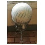 Gazing ball w/ wire planter