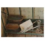 Rain gauge small wheelbarrow decor