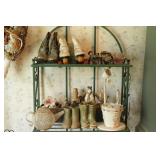 Contents of top two shelves