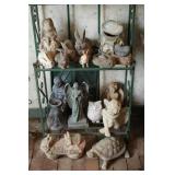 Contents of bottom 2 shelves & floor in front