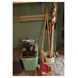 Group of garden pond supplies