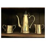 Sheffield England Pewter Tea / Coffee Server Set