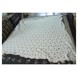Large Vintage Crochet Blanket Handmade