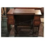 Treadle sewing machine cabinet