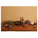 Ceramic & Stoneware Pottery (canister, candle hold