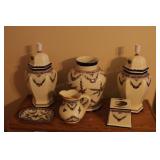 Hand Painted Ceramic Items (lamps, pitcher, dish..
