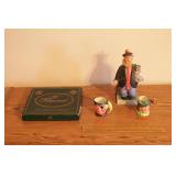 Old Scotch & Little Scotch Bottle & Sm Toby Mugs