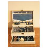 Jewelry Box Full of Jewelry & 14k Necklace