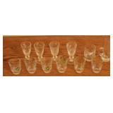 Group of 12 Vintage Shot Glasses