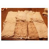 10 Lace Table Linens & 12 Curtains panels